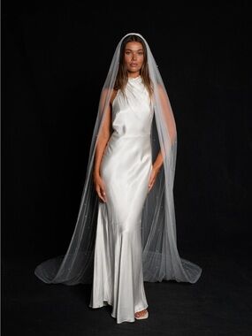 Cathedral Length Pearl Embedded Veil